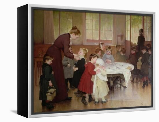 Nursery School, 1898-Jules Jean Geoffroy-Framed Premier Image Canvas