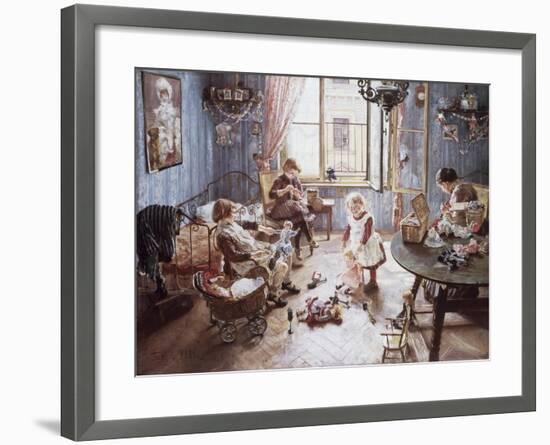 Nursery-Fritz von Uhde-Framed Giclee Print