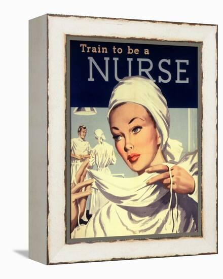 Nurses and Hospitals, UK, 1950-null-Framed Premier Image Canvas