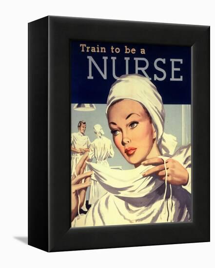 Nurses and Hospitals, UK, 1950-null-Framed Premier Image Canvas