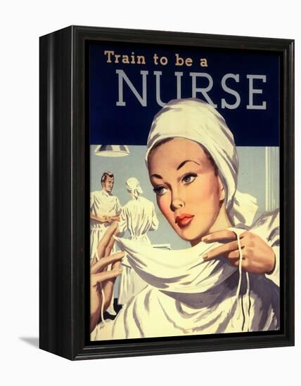 Nurses and Hospitals, UK, 1950-null-Framed Premier Image Canvas