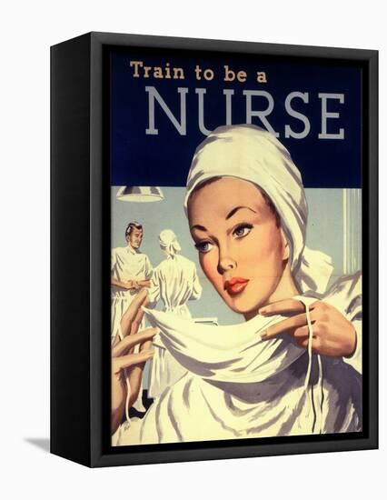 Nurses and Hospitals, UK, 1950-null-Framed Premier Image Canvas