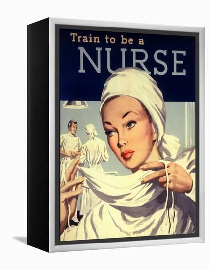 Nurses and Hospitals, UK, 1950-null-Framed Premier Image Canvas