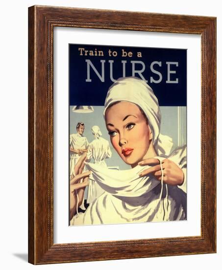 Nurses and Hospitals, UK, 1950-null-Framed Giclee Print