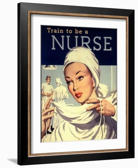 Nurses and Hospitals, UK, 1950-null-Framed Giclee Print