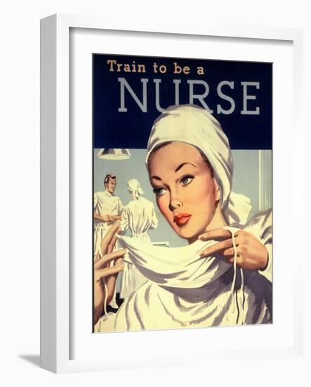 Nurses and Hospitals, UK, 1950-null-Framed Giclee Print