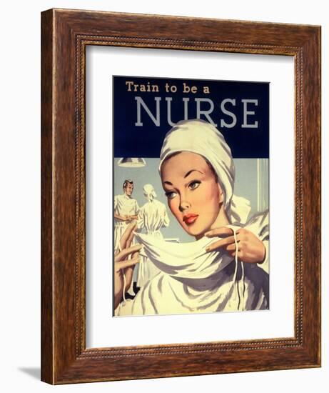 Nurses and Hospitals, UK, 1950-null-Framed Giclee Print