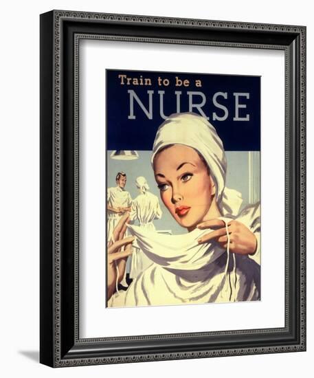 Nurses and Hospitals, UK, 1950-null-Framed Giclee Print