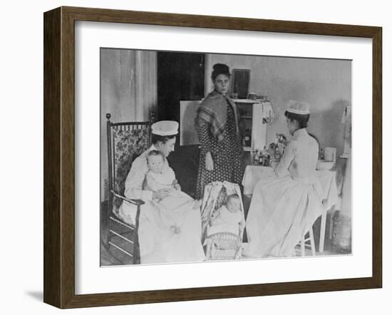 Nurses Caring for Children in Hospital-null-Framed Photographic Print