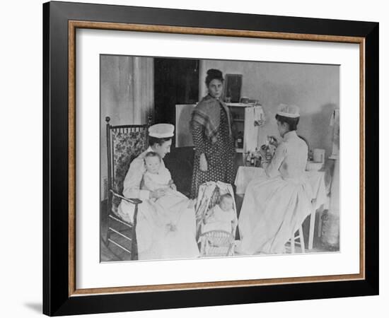 Nurses Caring for Children in Hospital-null-Framed Photographic Print