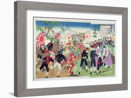 Nurses from the Red Cross During the Sino-Japanese War of 1894-95-Japanese School-Framed Giclee Print