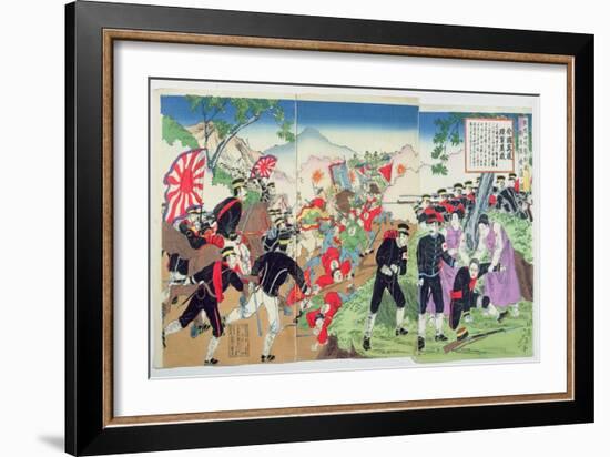 Nurses from the Red Cross During the Sino-Japanese War of 1894-95-Japanese School-Framed Giclee Print