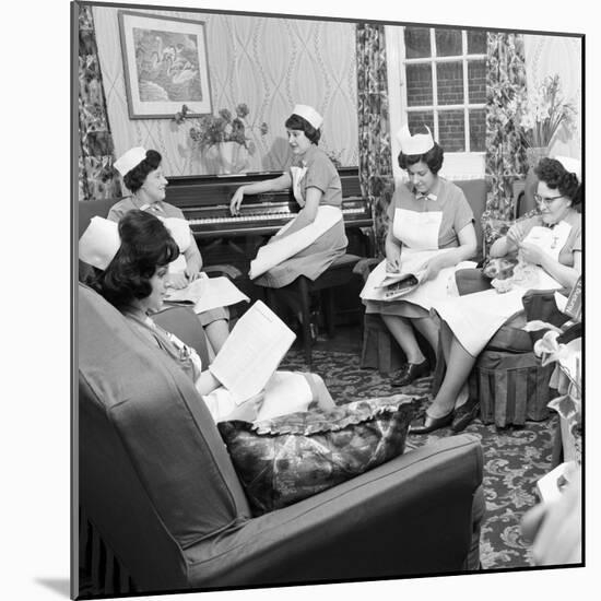 Nurses Rest Room, Montague Hospital, Mexborough, South Yorkshire, 1968-Michael Walters-Mounted Photographic Print