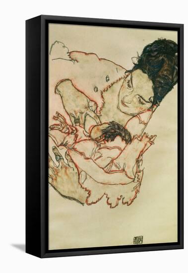 Nursing Mother (Stephanie Gruenwald) 1917-Egon Schiele-Framed Premier Image Canvas