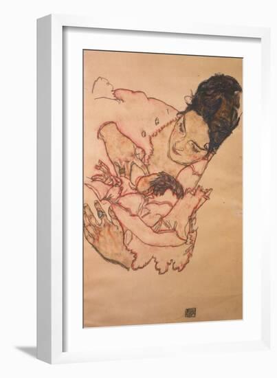 Nursing Mother (Stephanie Gruenwald), 1917-Egon Schiele-Framed Giclee Print