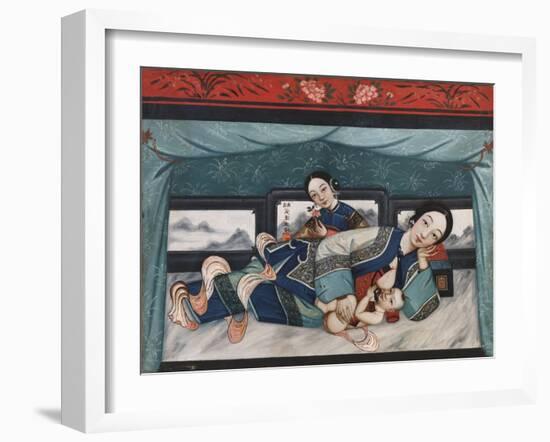 Nursing Mothers with Babies and Female Attendant, C.1870-null-Framed Giclee Print