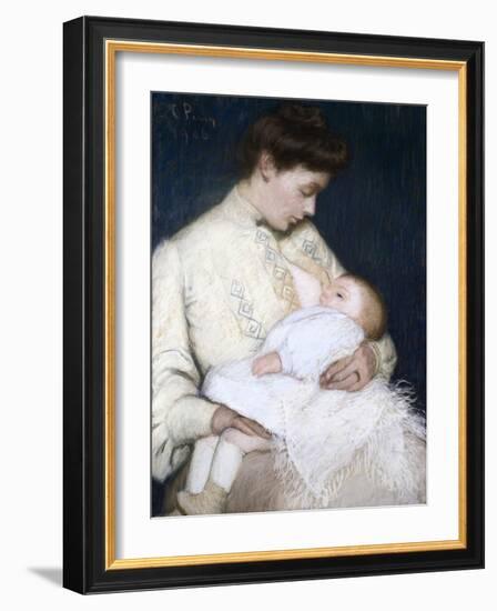 Nursing the Baby, 1906-Lilla Cabot Perry-Framed Giclee Print