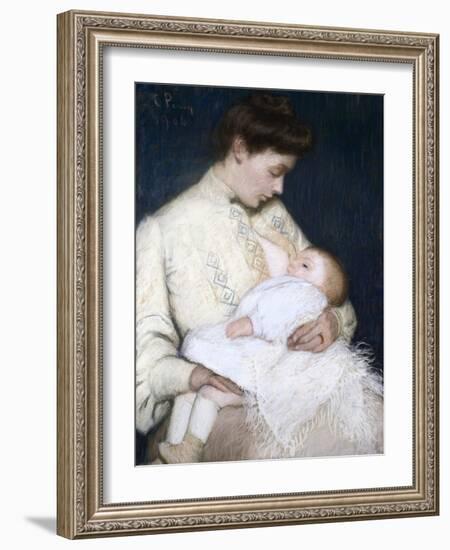 Nursing the Baby-Lilla Cabot Perry-Framed Giclee Print