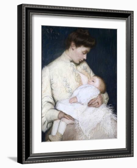 Nursing the Baby-Lilla Cabot Perry-Framed Giclee Print