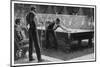 Nursing the Balls: Serious Game of Billiards-null-Mounted Photographic Print