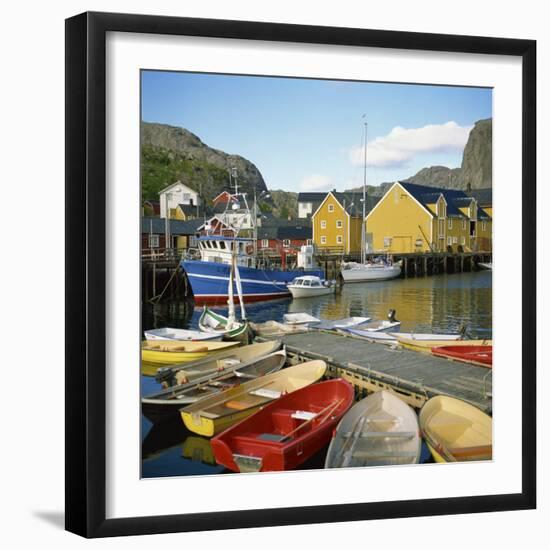 Nusfjord, Lofotens, Norway, Scandinavia, Europe-David Lomax-Framed Photographic Print