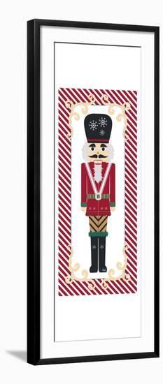 Nutcracker On Red Stripe II-Andi Metz-Framed Art Print