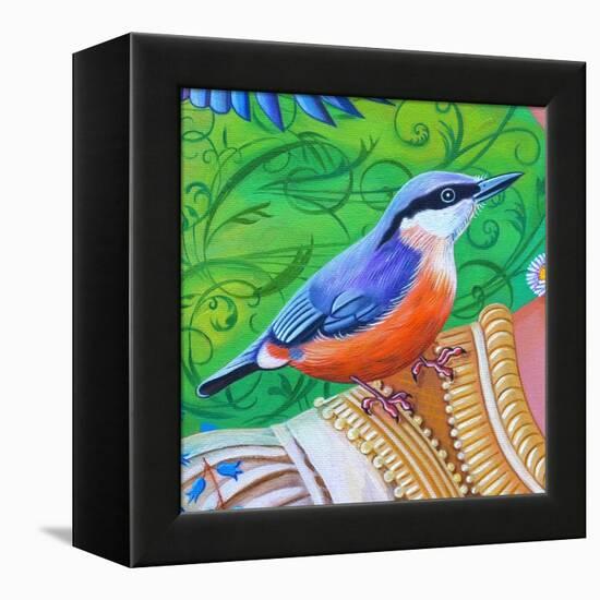 Nuthatch, 2016 (Oil on Canvas)-Jane Tattersfield-Framed Premier Image Canvas