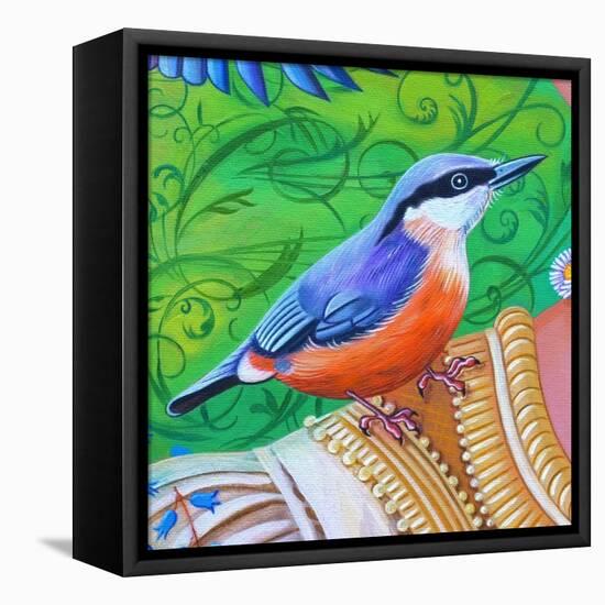 Nuthatch, 2016 (Oil on Canvas)-Jane Tattersfield-Framed Premier Image Canvas