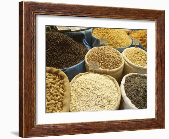 Nuts for Sale at the Egyptian Bazaar, Istanbul, Turkey-Michael Jenner-Framed Photographic Print