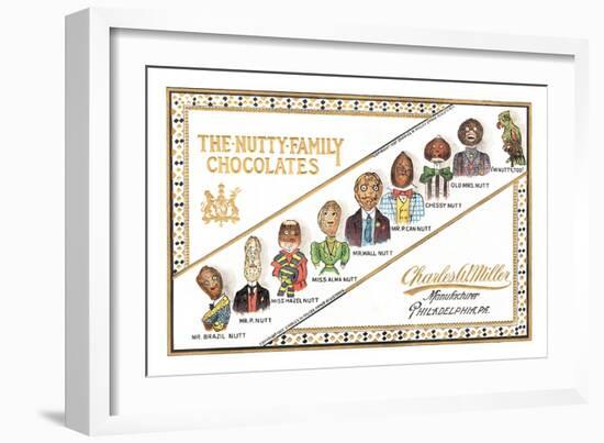 Nutty Family Chocolates-null-Framed Premium Giclee Print