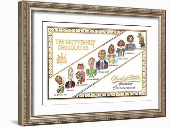 Nutty Family Chocolates-null-Framed Art Print