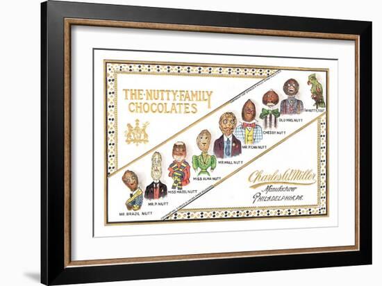 Nutty Family Chocolates-null-Framed Art Print