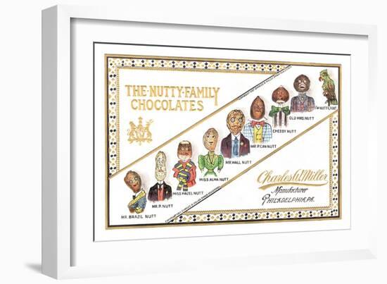 Nutty Family Chocolates-null-Framed Art Print