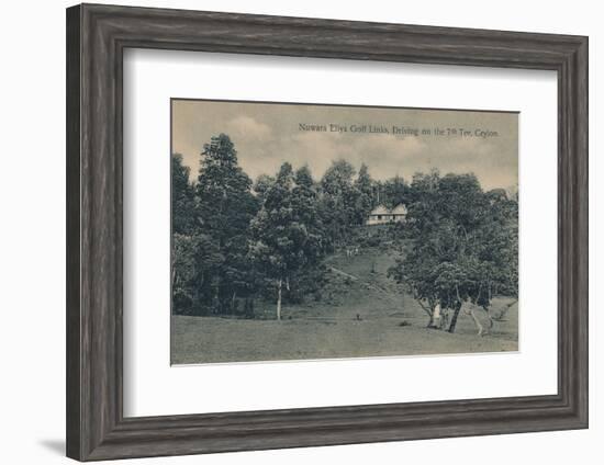 'Nuwara Eliya Golf Links, Driving on the 7th Tee, Ceylon', c1900-Unknown-Framed Photographic Print