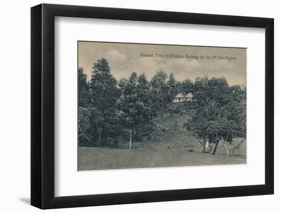 'Nuwara Eliya Golf Links, Driving on the 7th Tee, Ceylon', c1900-Unknown-Framed Photographic Print