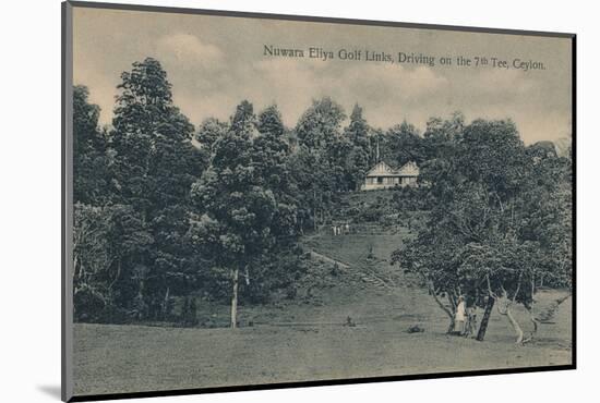 'Nuwara Eliya Golf Links, Driving on the 7th Tee, Ceylon', c1900-Unknown-Mounted Photographic Print