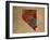 NV Colorful Counties-Red Atlas Designs-Framed Giclee Print