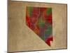 NV Colorful Counties-Red Atlas Designs-Mounted Giclee Print