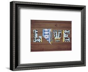 NV State Love-Design Turnpike-Framed Giclee Print
