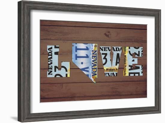 NV State Love-Design Turnpike-Framed Giclee Print