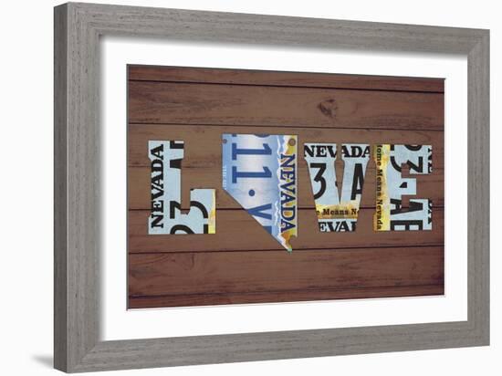 NV State Love-Design Turnpike-Framed Giclee Print