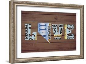 NV State Love-Design Turnpike-Framed Giclee Print