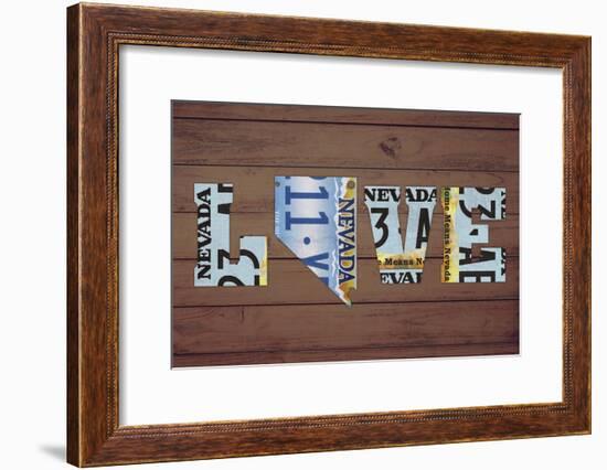 NV State Love-Design Turnpike-Framed Giclee Print