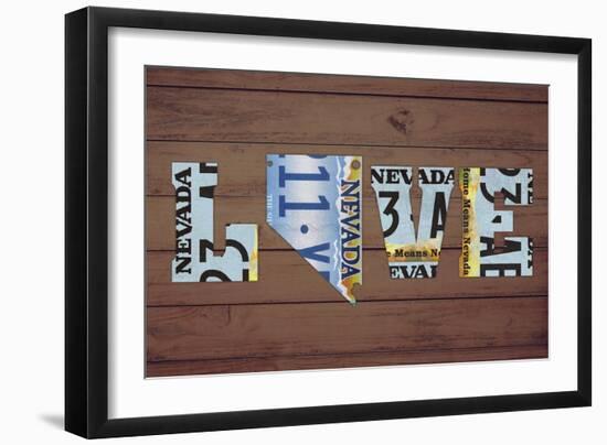 NV State Love-Design Turnpike-Framed Giclee Print