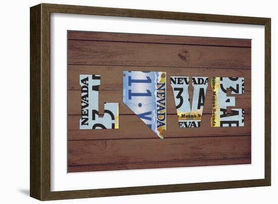 NV State Love-Design Turnpike-Framed Giclee Print