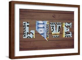NV State Love-Design Turnpike-Framed Giclee Print
