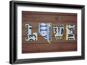 NV State Love-Design Turnpike-Framed Giclee Print