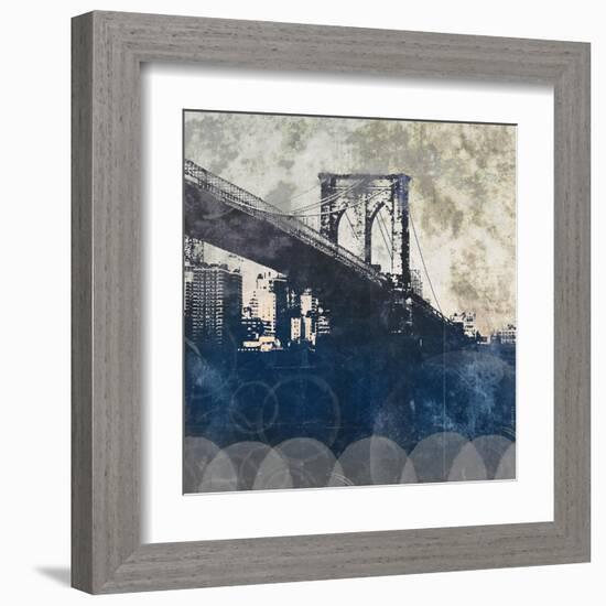 NY Bridge at Dusk I-Dan Meneely-Framed Art Print