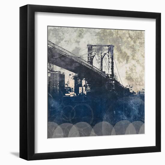 NY Bridge at Dusk I-Dan Meneely-Framed Art Print