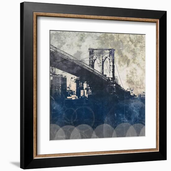 NY Bridge at Dusk I-Dan Meneely-Framed Art Print